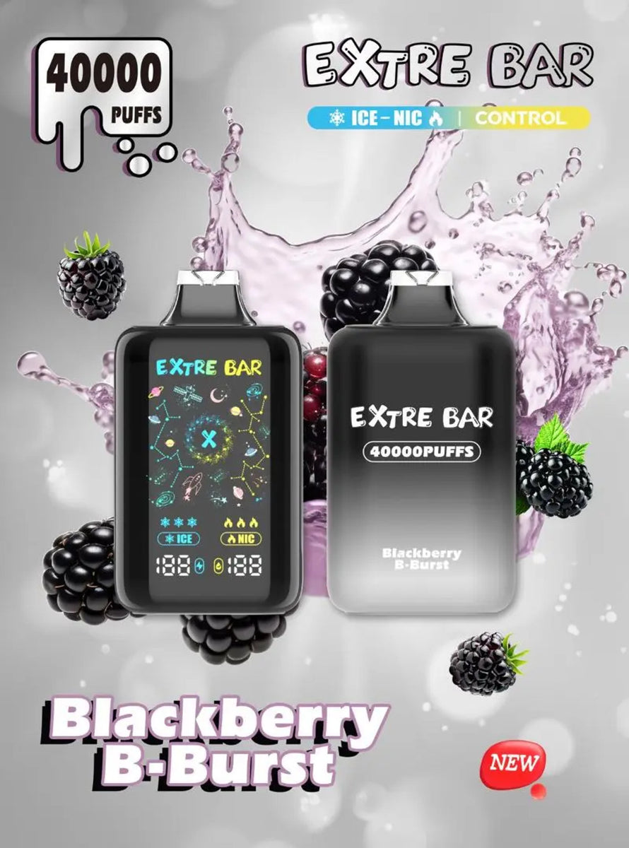 blue razz disposable vape Extre Bar Ice - Nic Control | 40,000 Puffs | 5.0%