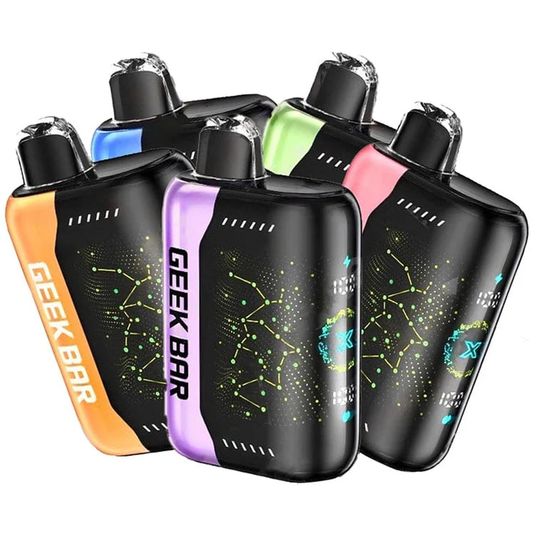geek bar pulse c X | 18ML | 25,000 Puffs | 5% Select Flavor ::Green Apple Blueberry flavor-orange Whats In Geek Bars: