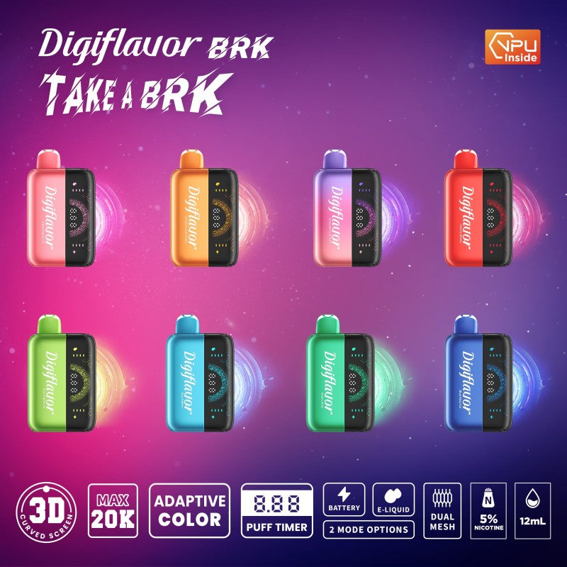 Digiflavor BRK Pods | 12ML | 20000 Puffs | 5.0% | C-Type Rechargeable