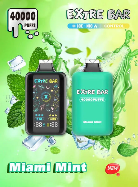 Extre Bar Ice - Nic Control | 40,000 Puffs | 5.0% | Type-C Rechargeabl Bombay Vapor Extre Bar Ice - Nic Control | 40,000 Puffs | 5.0% | Type-C Rechargeabl Bombay Vapor