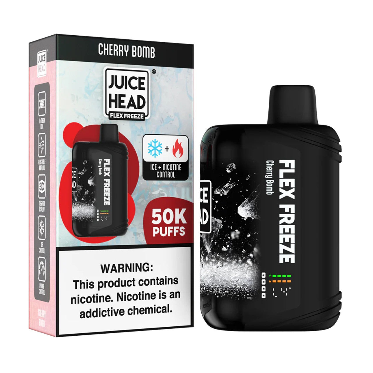 Juice Head Flex Freeze 50K | 18ML | 50,000 Puffs | 5% | C-Type Rechargeable