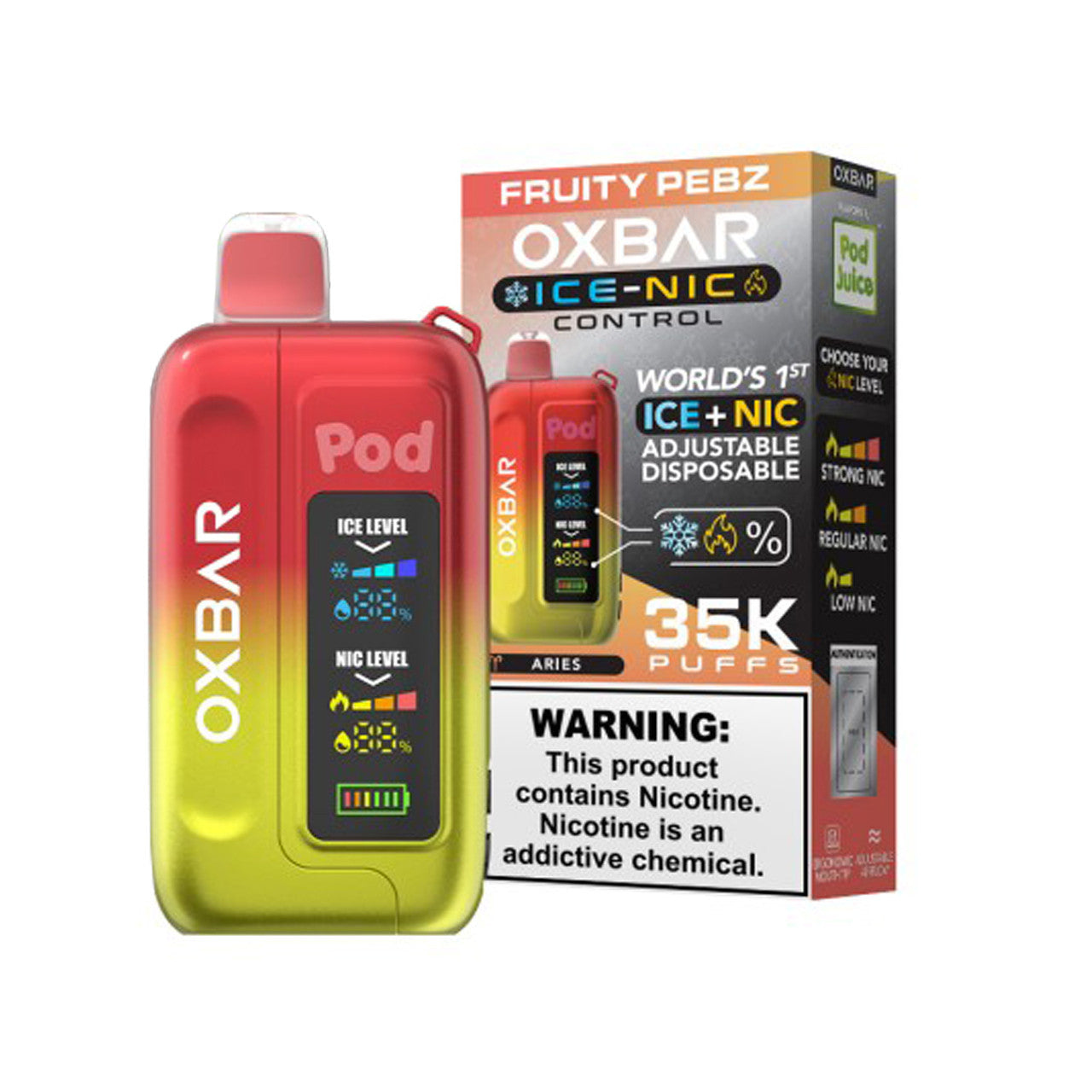 Oxbar | Ice-Nic Control | 14ML | 35,000 Puffs | Type-C Rechargeable