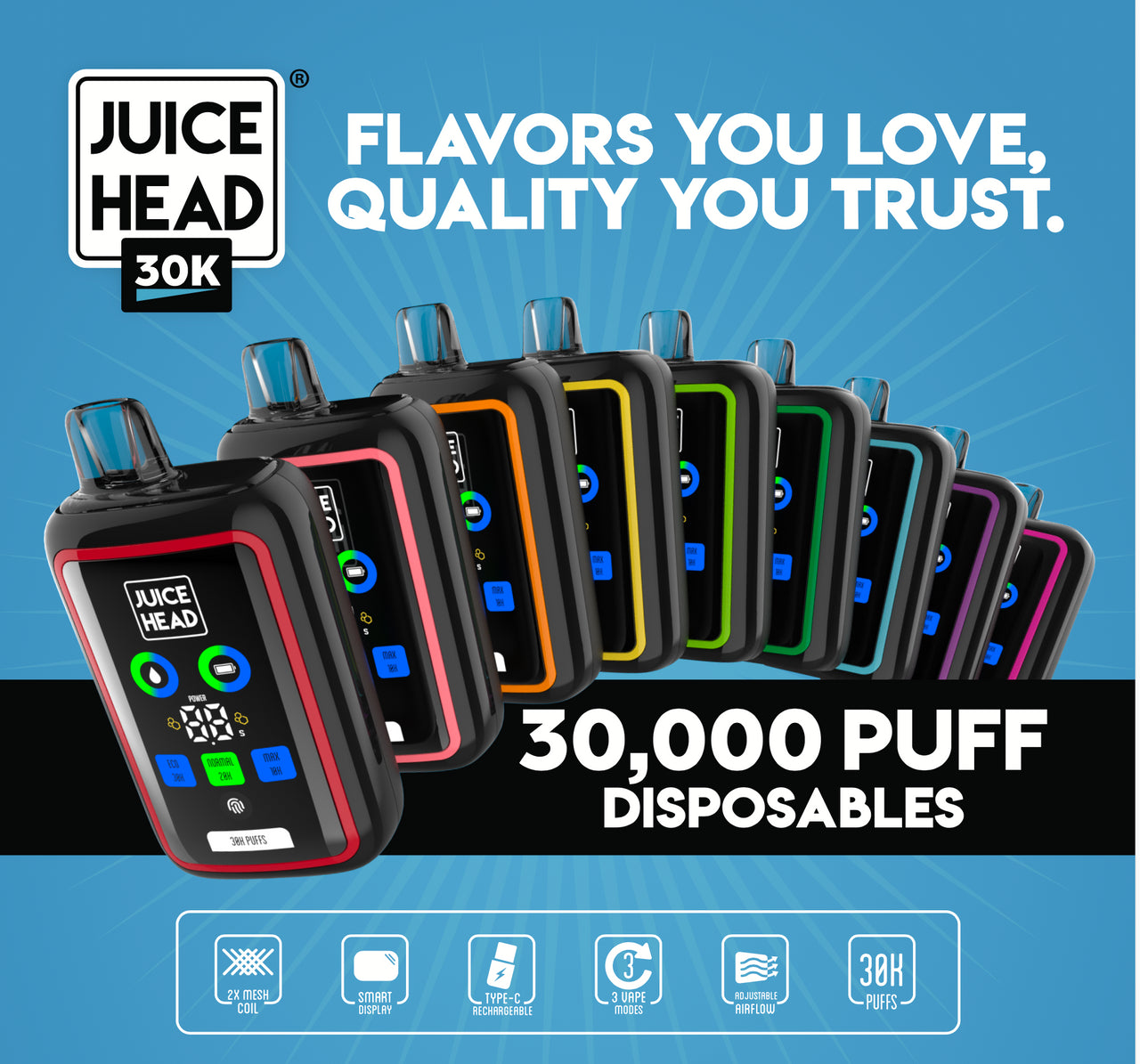 Juice Head 30K | 30,000 Puffs | 5.0% | Type-C Rechargeable