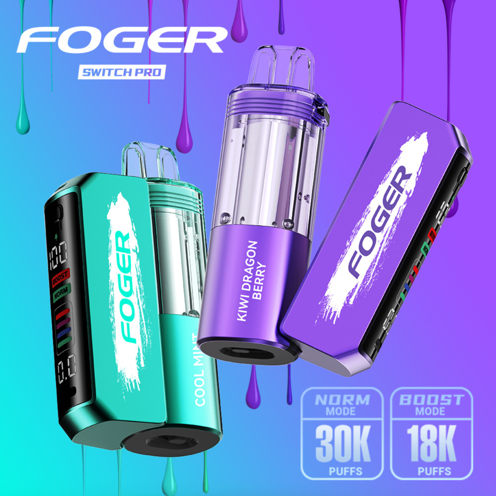 Foger Switch Pro Kit | 30,000 Puffs | 1050mAh | 5.0% | Type-C Rechargeable