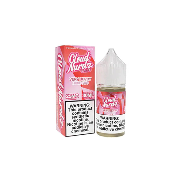 Cloud Nurdz Salts Very Berry Hibiscus Synthetic Nicotine 30ml E Juice