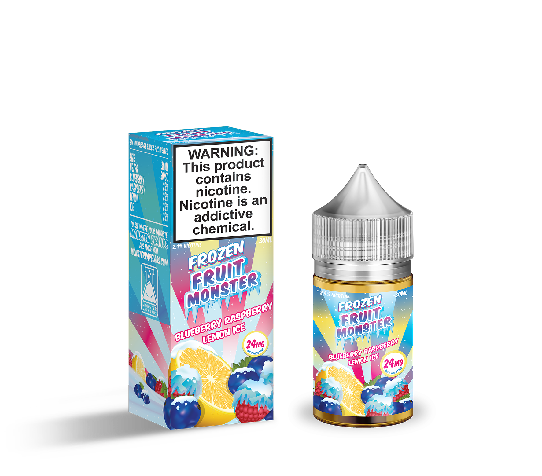 Frozen Fruit Monster Salt | Blueberry Raspberry Lemon Ice | 30ML