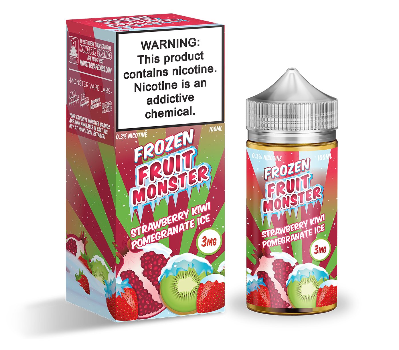 Frozen Fruit Monster | Strawberry Kiwi Pomegranate Ice | 100ML